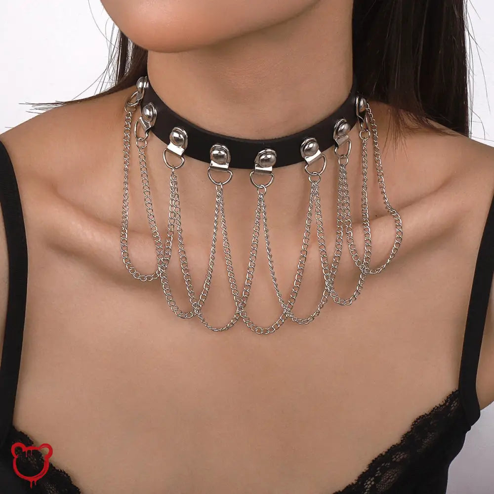 “Classical Submission” Black Chain Choker