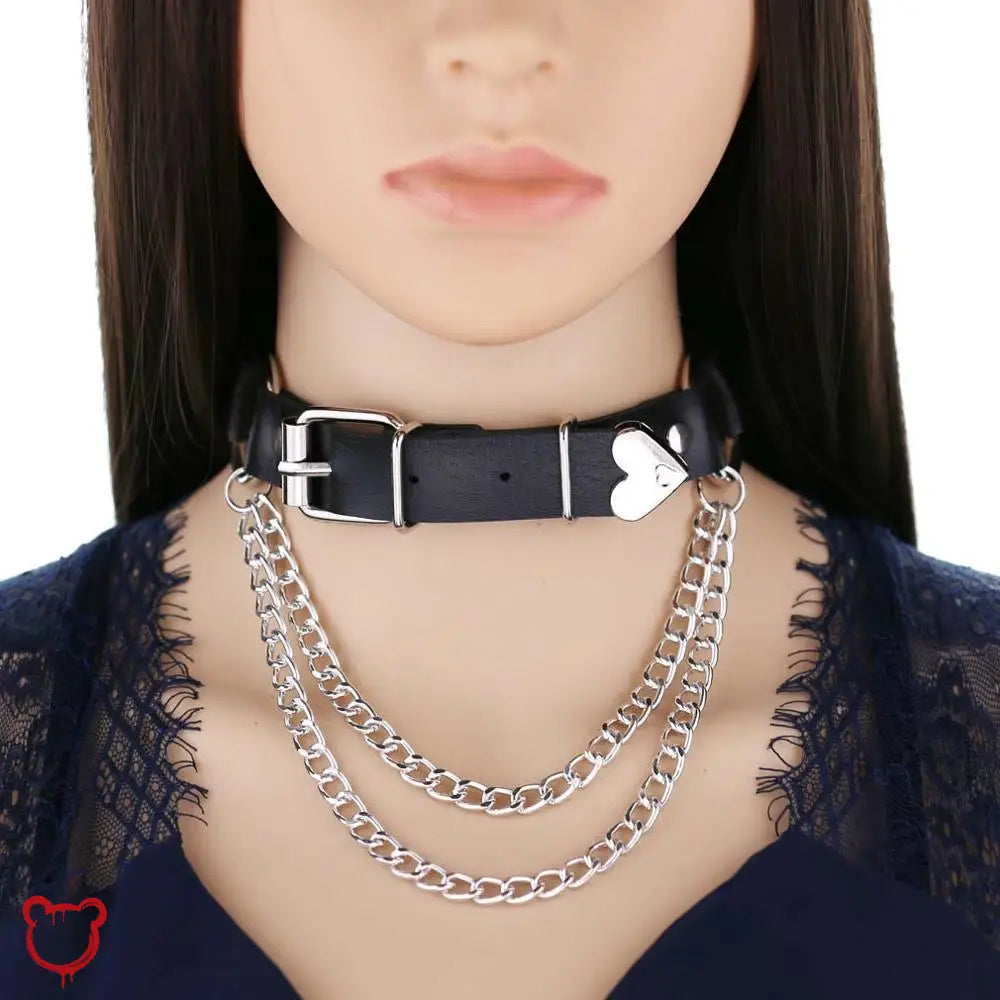 “Bound 2” Leather Chain Choker
