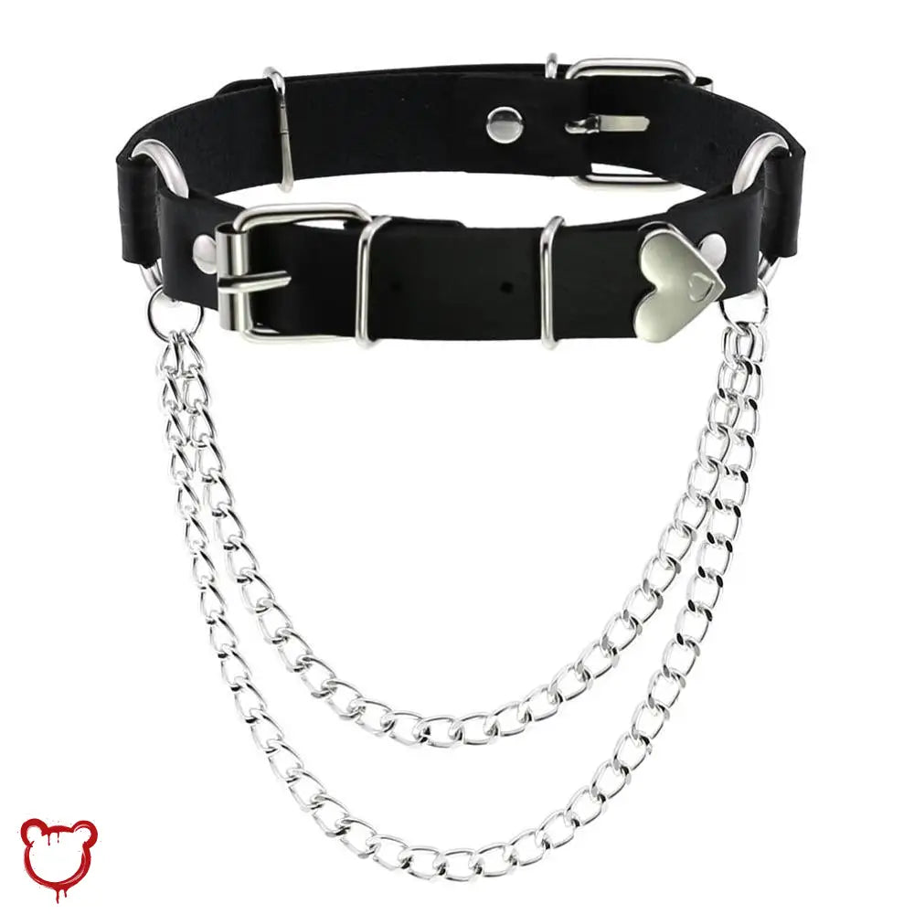 “Bound 2” Leather Chain Choker