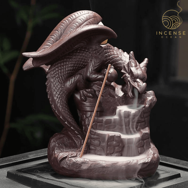 “Ceramic Dragon Backflow”Incense Burner