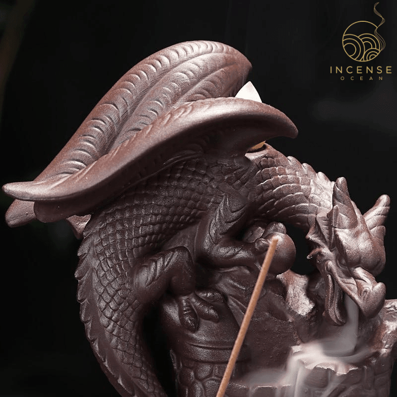“Ceramic Dragon Backflow”Incense Burner