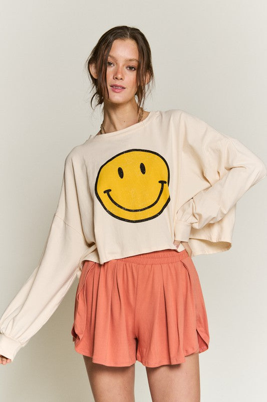 “Just, Smile.” Crop Top