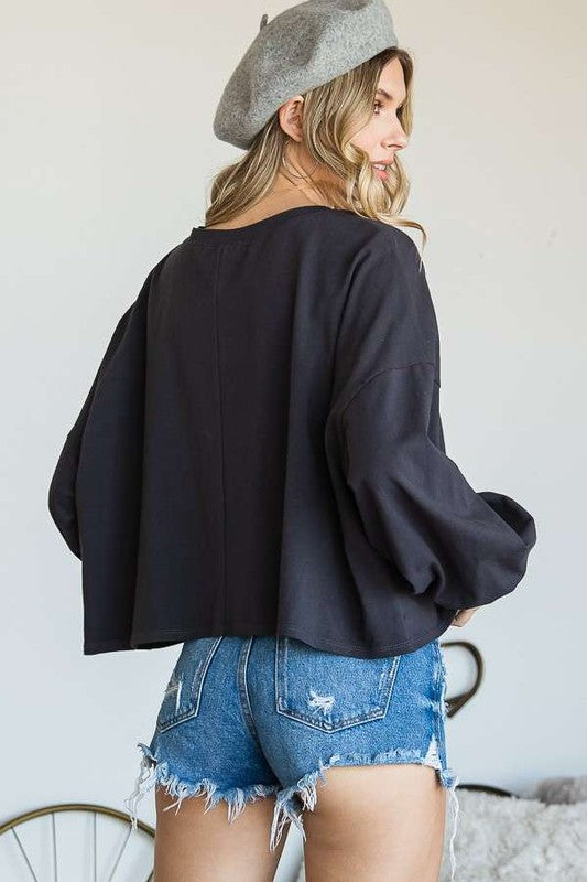 “Just, Smile.” Crop Top