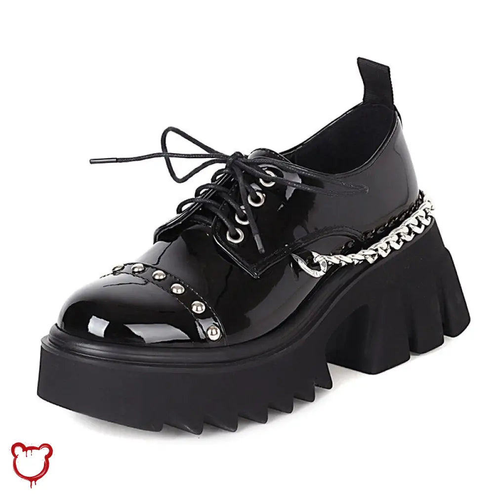 “EMOtional” Chain-Studded Black Shoes