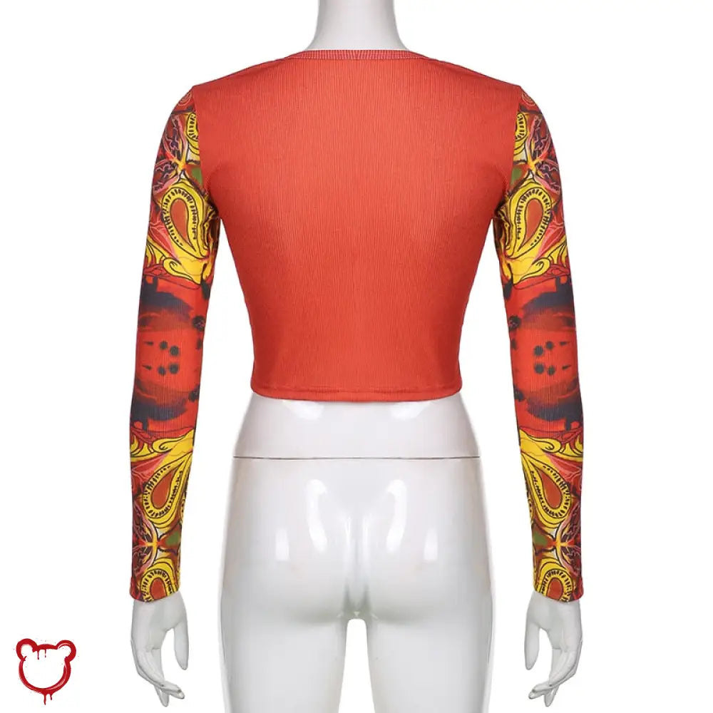 “Printed Paige” Harajuku Crop Top