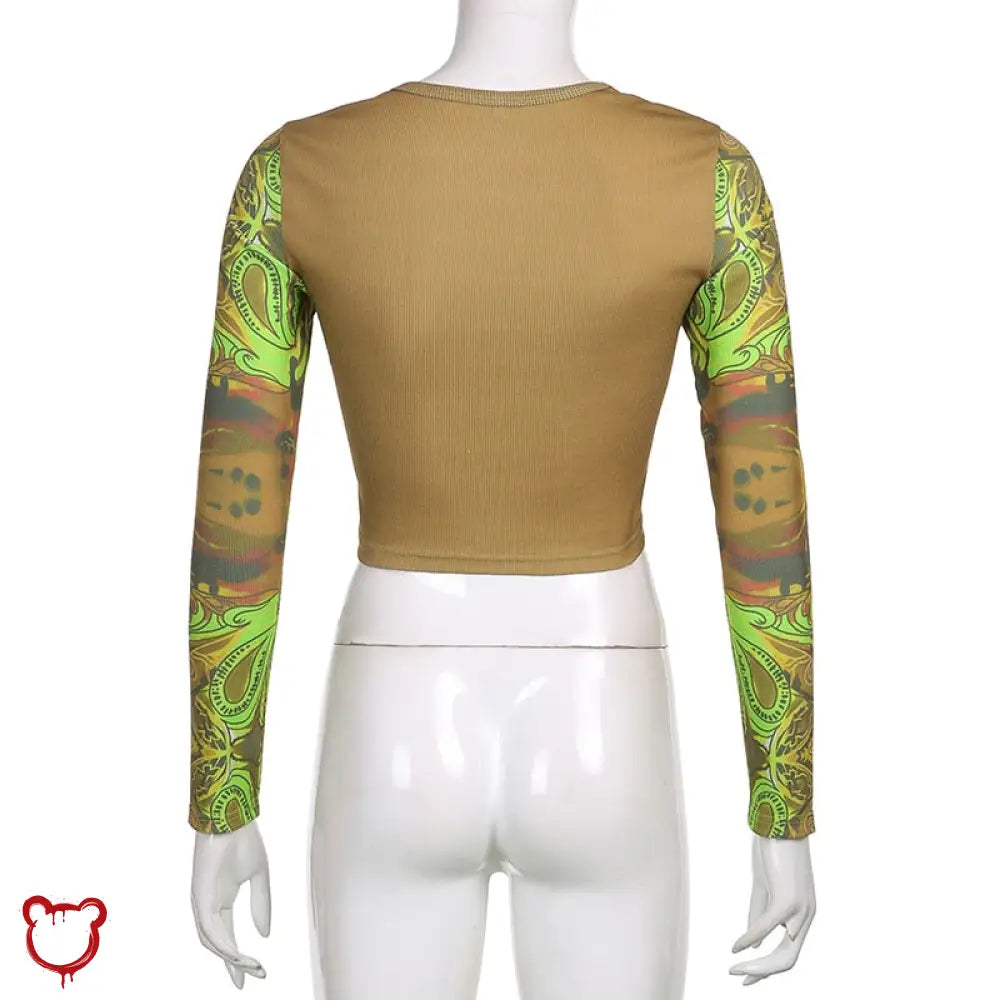 “Printed Paige” Harajuku Crop Top