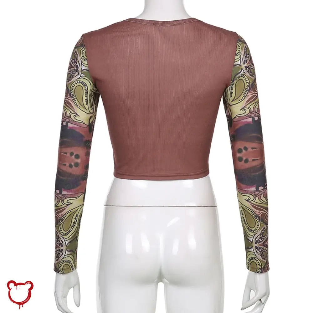 “Printed Paige” Harajuku Crop Top