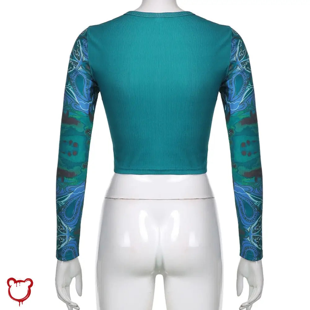 “Printed Paige” Harajuku Crop Top