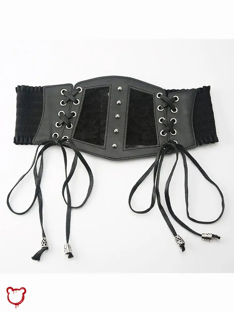 “So Waisted” Lace-Up PU Corset Belt