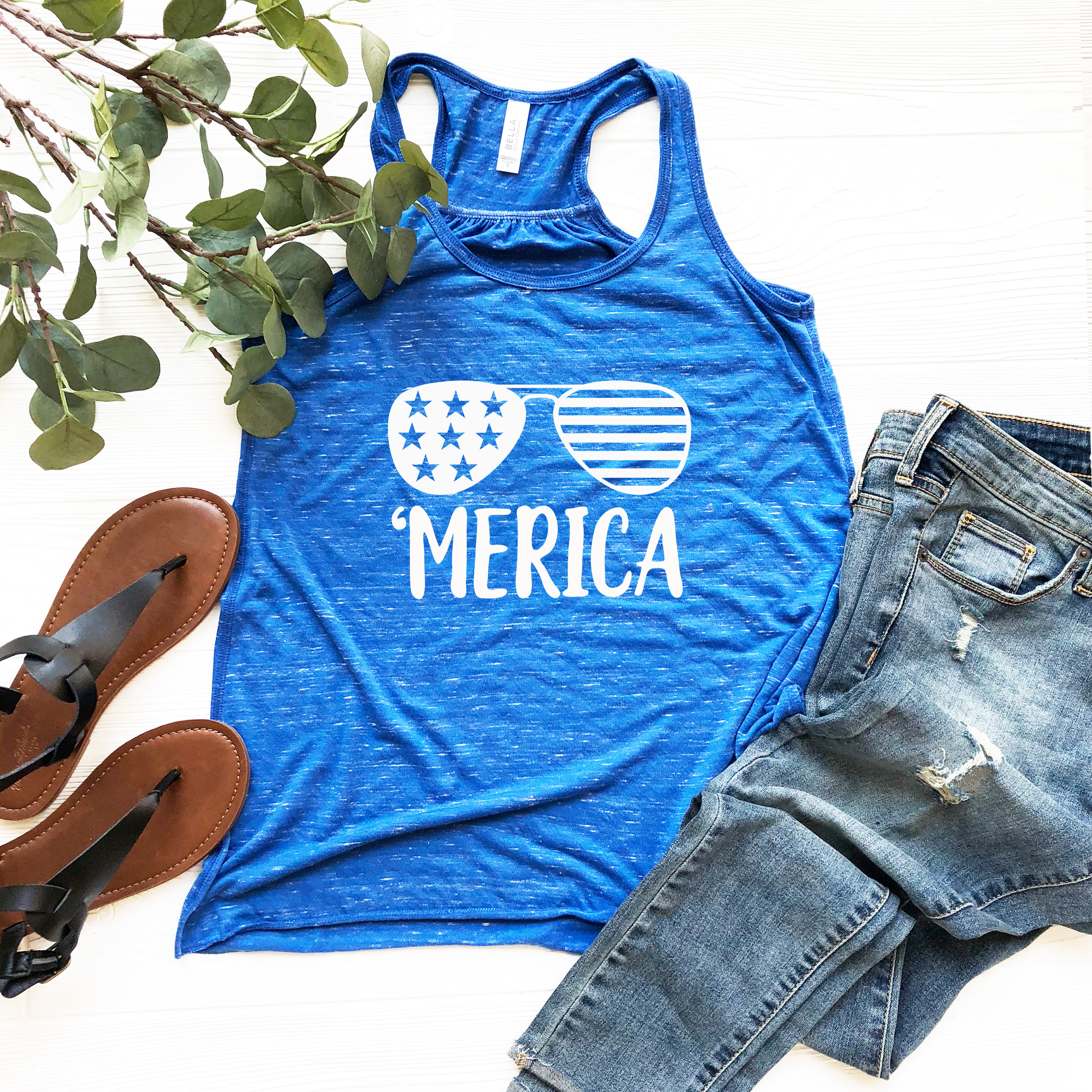 'Merica Sunglasses Tank Kansas City Kreations