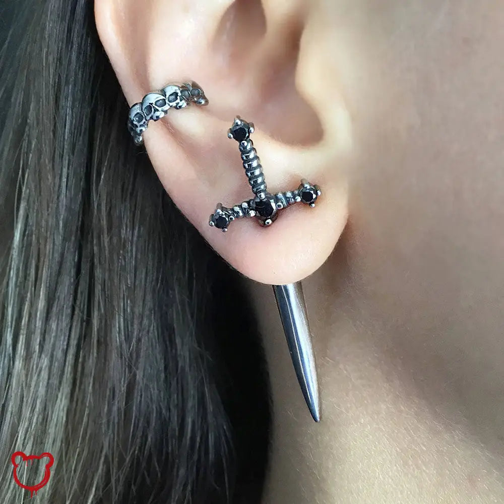 Metal dagger Earrings
