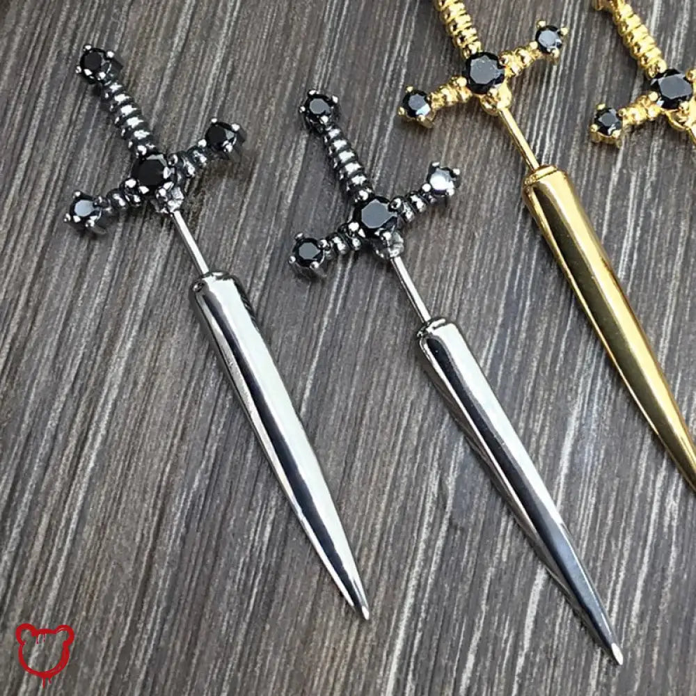 Metal dagger Earrings