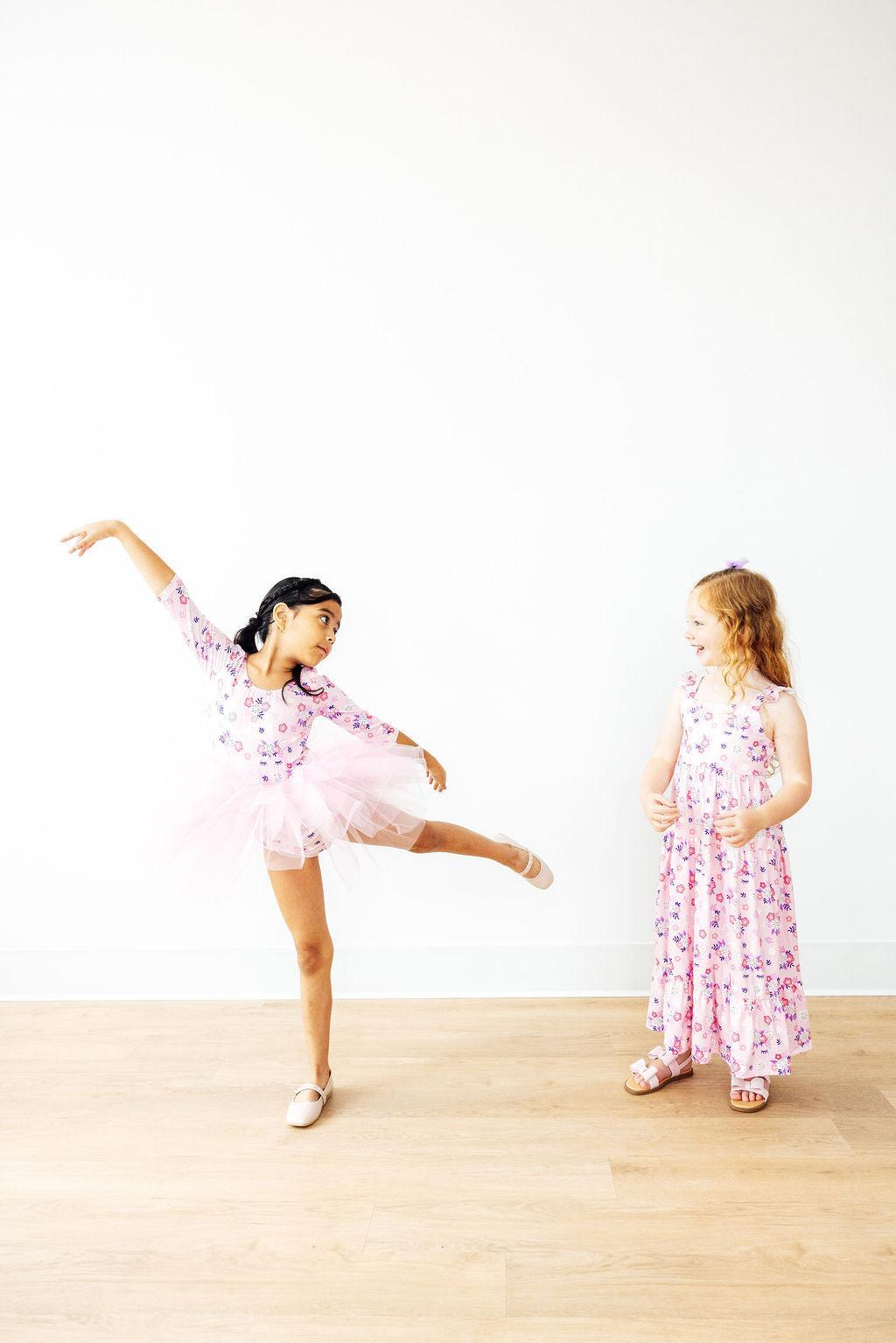 Retro Daydream Ruffle Maxi Dress