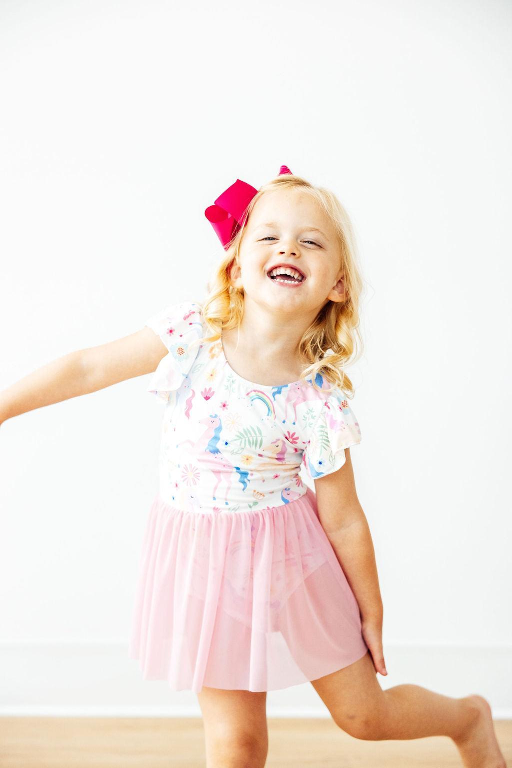 Rainbow Vibes S/S Twirl Leotard