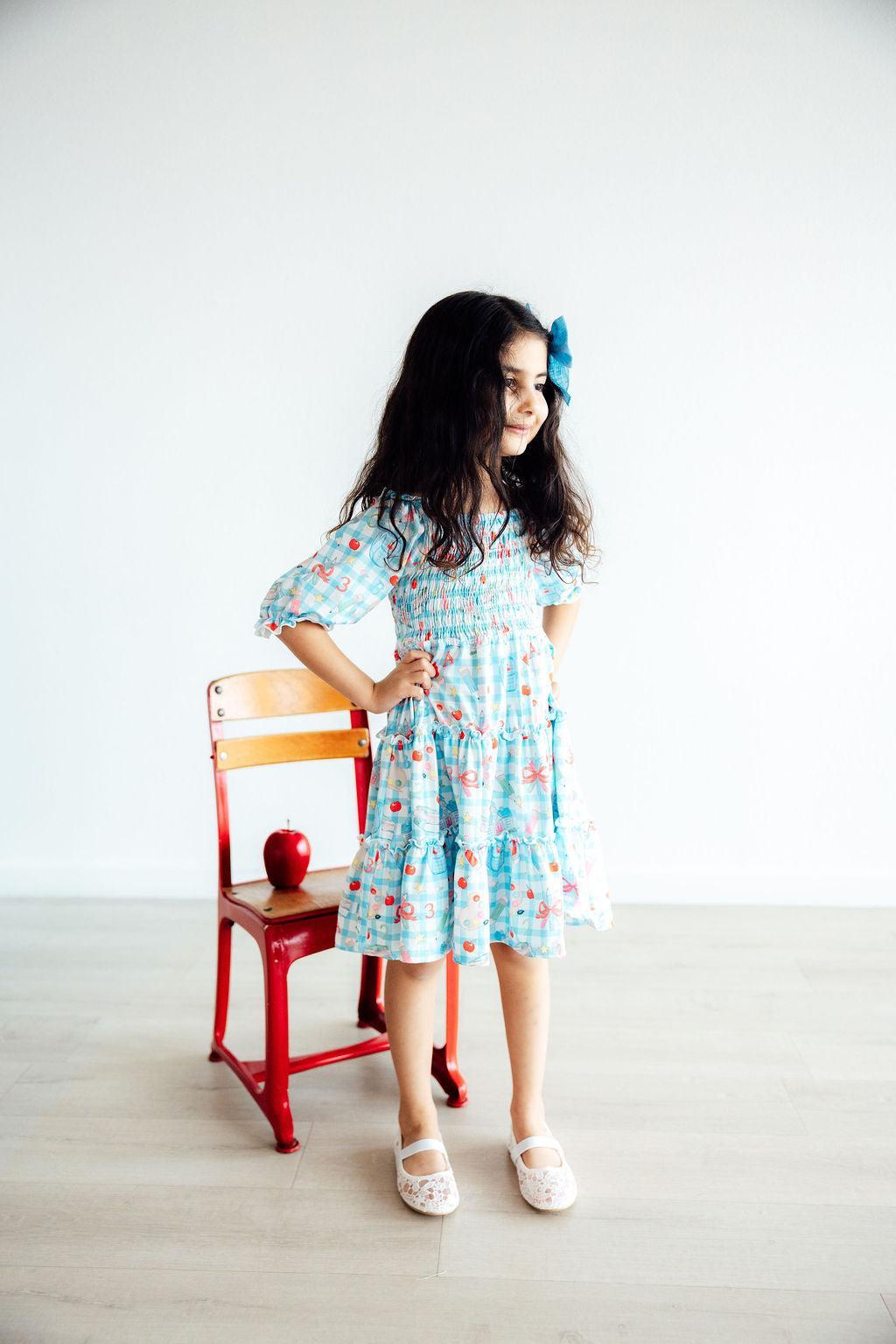 Honor Roll Smocked Ruffle Dress