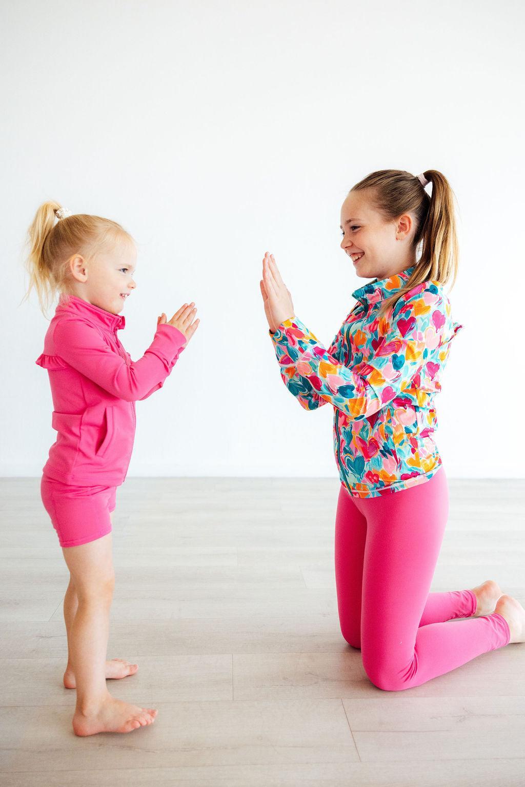 Heart Hustle Full-Zip Ruffle Active Jacket