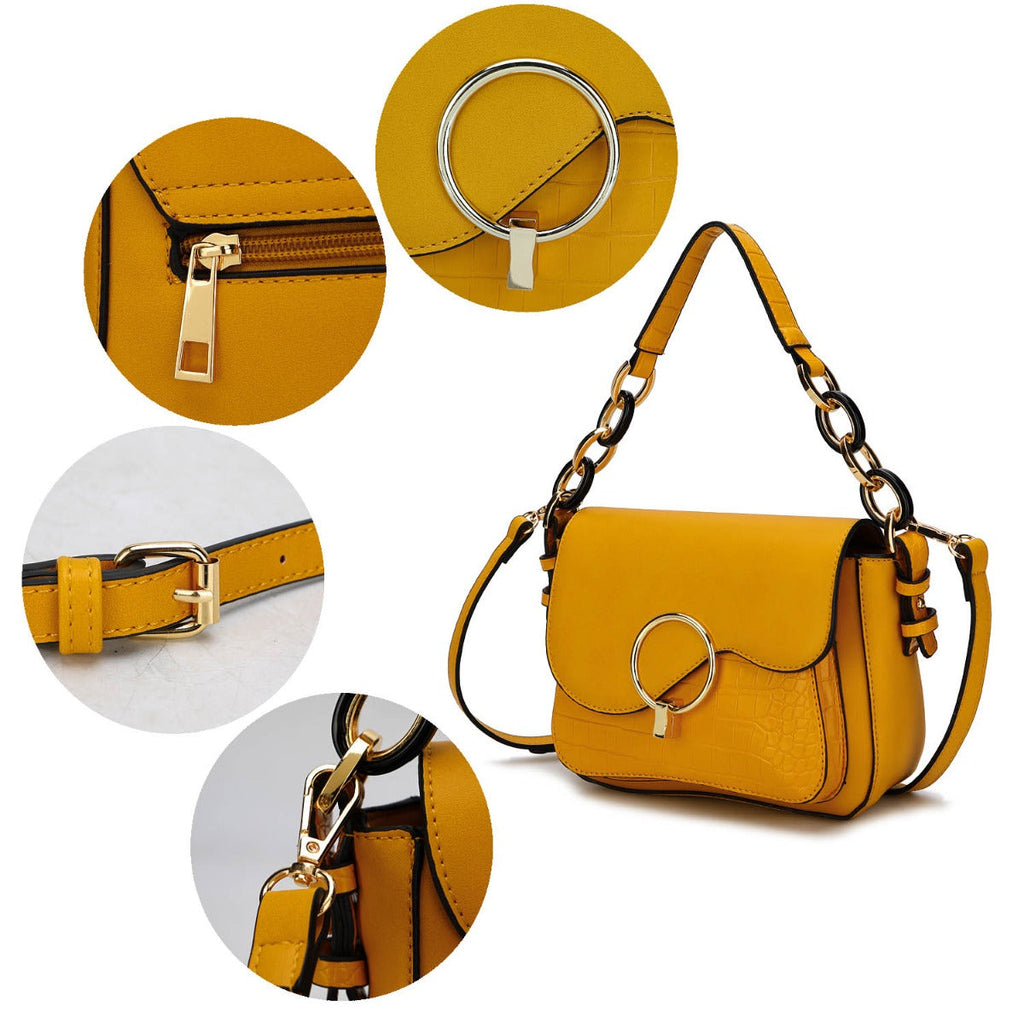 Fanta Croco Shoulder Bag