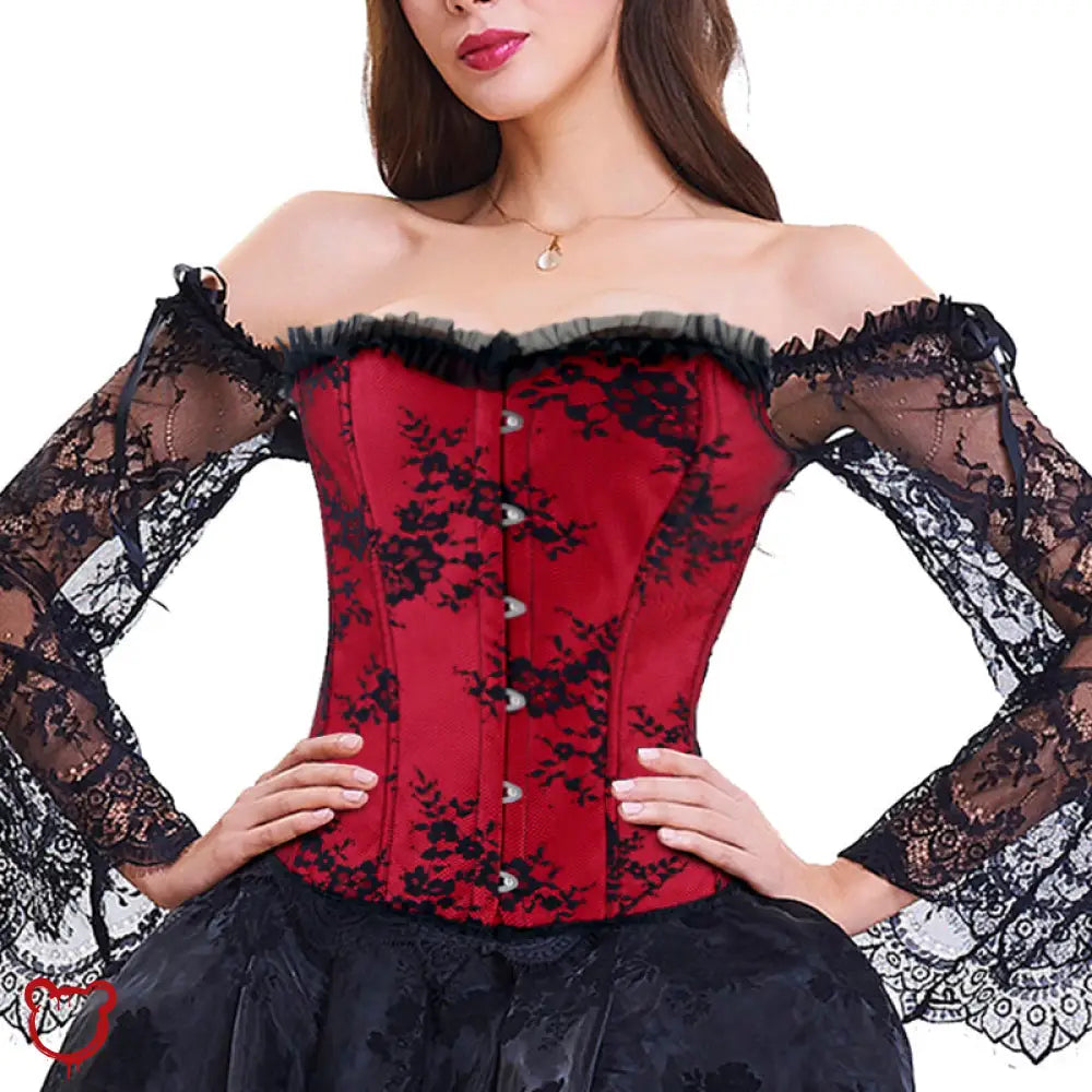“Best Nightmare” Red Lace Corset