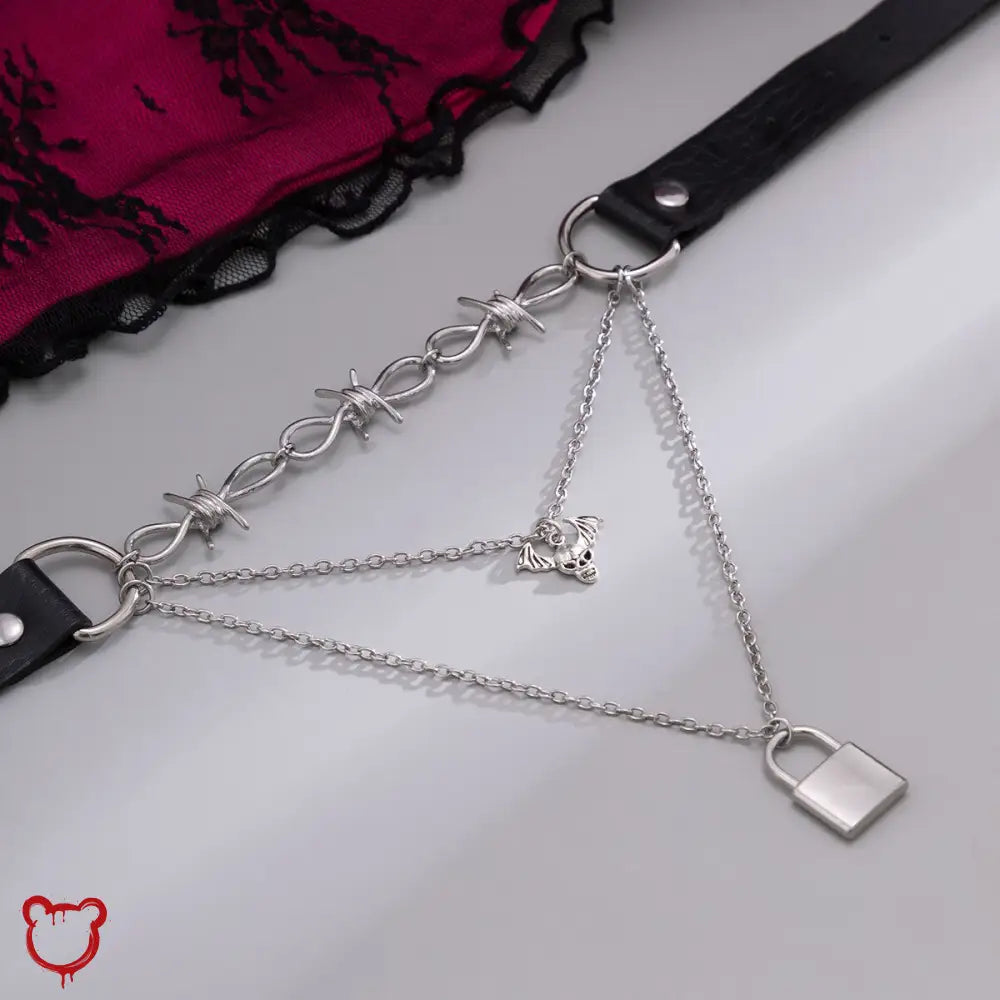 Sundown PU Leather Skeleton Necklace